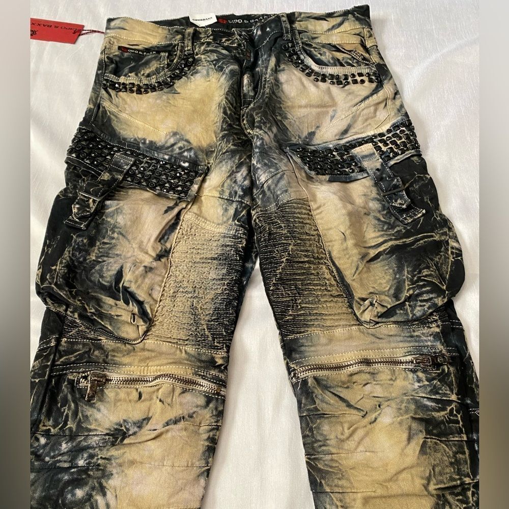 Cipo & Baxx Men's Lincoln Denim Regular Fit Black Khaki Jeans CD494 Sz 31W x 32L - Picture 10 of 15
